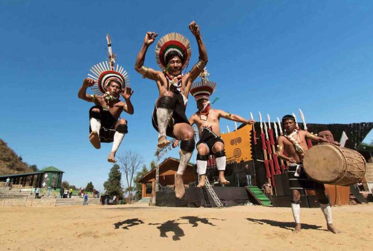 Men dancing at Hornbill Festival